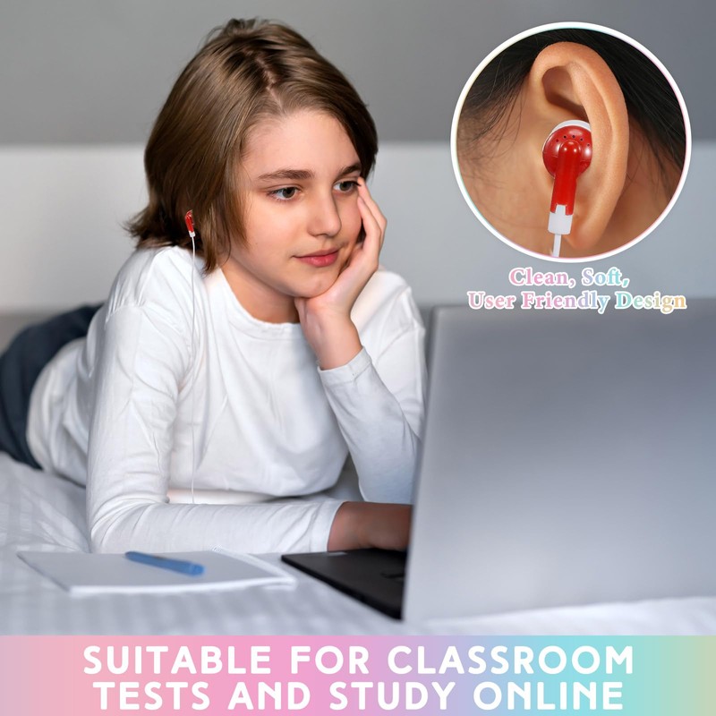 Saysurey 50 Pack Earbud Bulk Headphone Earphone Earbud with Wire