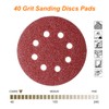 50Pcs 125mm 8 Holes Sanding Discs Pads Sanding Sheets, 5