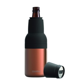 Asobu Frosty Beer 2 Go Vacuum Insulated Double Walled Stainless Steel Beer Bottle and Can Cooler with Beer Opener (Copper)