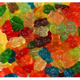 Assorted Flavored Gourmet Gummy Bear Mix - Mega Mix Fruity Gummy Bears Candy - Delicious Soft Textured Assortment, by Queen City Candy Cave (2 Pound)