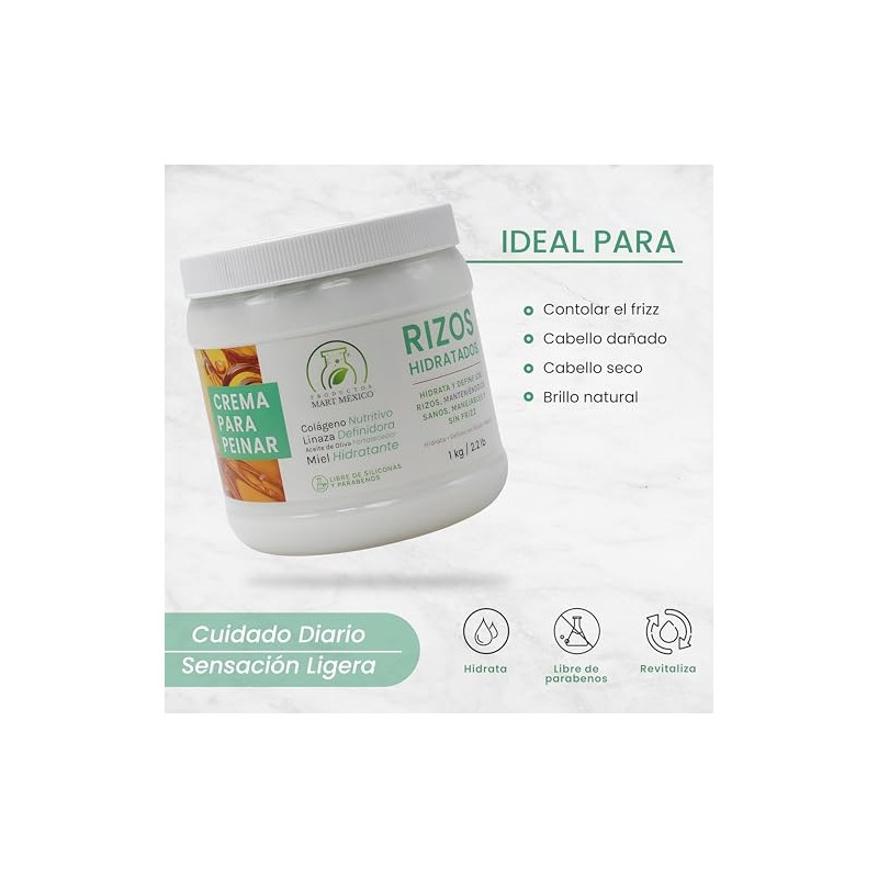 Productos Mart México Crema Hidratante Para Rizos (1 Kilo)