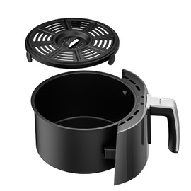 M4Y Air Fryer Replacement Basket and Tray for Ninja AF101, Air Fryer Accessories for Ninja AF101, Non-Stick 4 Qt Basket with Cover and Grill Pan, Dishwasher-Safe Replacement Parts