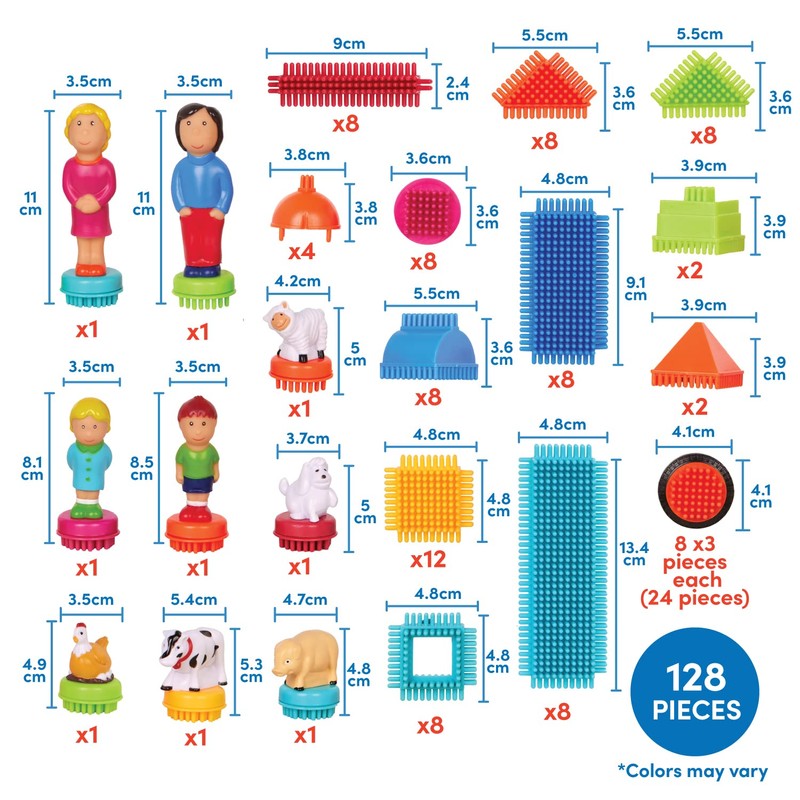 Battat – Bristle Blocks – STEM Interlocking Building Blocks –