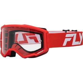 Fly Racing 2024 Youth Focus Goggle Red/White With Clear Lens; 37-51156Y