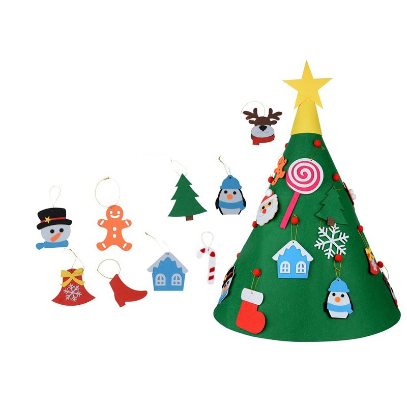 ANCLLO DIY Three-dimensional Christmas Tree, Upgraded Felt Christmas Tree with