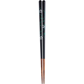 Kawai 118697 Chopsticks Wakasa Lacquer, Rinka, Black, 9.1 inches (23 cm), Dishwasher Safe, Made in Japan