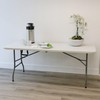 Elama 6 Foot Folding Table in White Plastic, Folding Table,