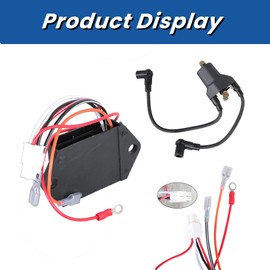 Silscvtt Golf Cart Ignition Coil Ignitor and Spark Plugs Replacement for EZGO 4 Cycle 26652-G01 72562-G01 1996-1998