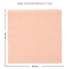 BEBE FAVOUR 6 Pack Baby Washcloths - 100% Cotton Terry Soft and Absorbent Wash Cloths for Face Hand Body Burp Rag Wipes - Essentials for Newborns Infants Toddlers Boys Girls (Orange Fox - 6 Pack)