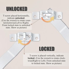 5PCS T Wrench T Security Picture Hanger Wrench T Screw Security Wrench for Picture Security Lock Picture Framing Supplies