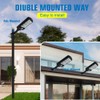 2 Pack Solar Street Light Outdoor,200w 6000LM Solar Motion Flood