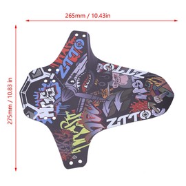 Bicycle Mudguards, Rear Mudguards, Mountain Bike Fenders, Cycling Equipment, Suitable for Road Bikes and Mountain Bikes, Lightweight, Stylish, Mud Guard, 10.4 x 10.8 inches (26.5 x 27.5 cm)