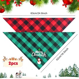 Pet Triangle Bib Scarf, Bandanas for Dogs and Cats, Christmas Dog Bandanas for Small and Medium Cats Dogs