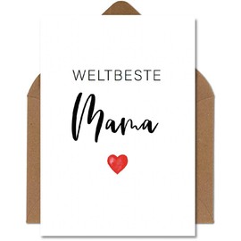 The Life Barn Postcard with Envelope World Best Mum Card for Birthday, Congratulations, Mother's Day