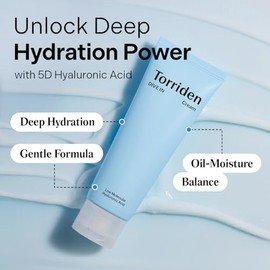 TORRIDEN DIVE-IN - Crema de ácido hialurónico de bajo peso molecular de 2.71 onzas líquidas | Hidratante facial para pieles sensibles y grasas, sin fr