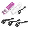 3pzs Rodillo Facial Titanio 0.33mm Para Colágeno