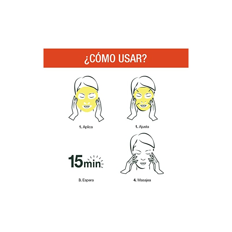 Garnier Skin Active Mascarilla en Tela Tono Uniforme con Vitamina