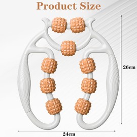 Umllpet Massageroller, Massageroller Beine, Beinmuskel Massagegerät - Tiefengewebe Massage Roller mit 9 Rädern, Beinmuskel Massagegerät Fußmassageroller, Massagerolle für Bein Fuß Armmassage (Orange)