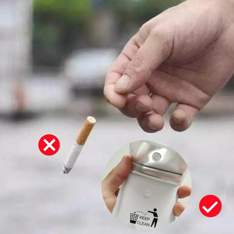 4Pcs Environmental Portable Ashtray Reusable Ash Pouch Fireproof Mini Ashtray