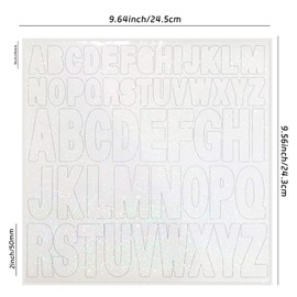 Starboling Letter Stickers,2 Inch+1 Inch White Alphabet Sticker,Self Adhesive Vinyl for Crafts Outdoor Sign Wall Mailbox Windows Doors Car posterboard