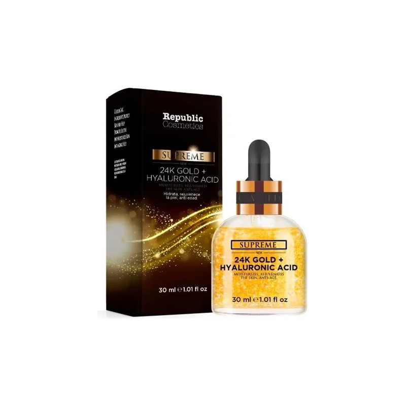 cido Hialurnico Supreme Republic Cosmetics Facial Oro 24k Todo Tipo