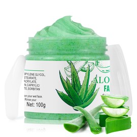 Facial Scrub Aloe Vera Face Scrub,Brightening Facial Exfoliating Scrub, Exfoliating Face Wash,Deep Cleansing Facial Exfoliator,Face Scrub Exfoliating for Blackhead,Dark Spots,Facial Cleanser for Acne
