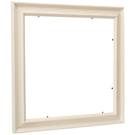 ArtToFrames 12x12 Inch White Picture Frame, This 1.5" Custom Wood Poster Frame is Off White Stain on Solid Wood, for Your Art or Photos - Comes with Regular Glass, WOM0066-78238-YWHT-12x12