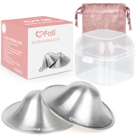 The Original Silver Nursing Cups, Nipple Covers for Breastfeeding Essentials, Nipple Shields for Nursing Newborn, 925 Silver Nipple Guards for Sore Nipple Relief, Newborn Essentials Must Haves-Regular