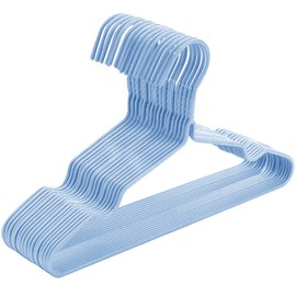 KIROTLA 20 Perchas Infantiles Ganchos para Ropa Azul Perchas Infantiles Antideslizantes para Ropa Ganchos Estándar - 29cm Ropa Ganchos Infantiles Antideslizantes para Ganchos Diseño de Hombro Cóncavo