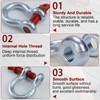FAELNK Shackle High-Strength Curved Shackle with Eye Bolt U Shackle