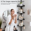 YCIA&DONE 360° Rotating Corner Shower Caddy Tension Pole, Black