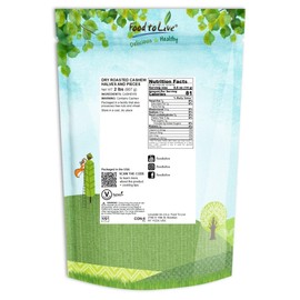 Food to Live - Dry Roasted Cashew Halves and Pieces, 2 Pounds – Unsalted Oven Roasted, No Oil Added, Keto, Kosher. High in Protein, Healthy Fats.
