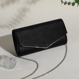 BAIGIO Evening Bag Women's Glitter Clutches Bag Elegant Shoulder Bag for Wedding Party Cocktail, black, shoulder bags
