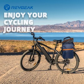 reygeak Bicycle Bike Rack Bag, 10L/25L Multi-functional Polyester Saddle Trunk Shoulder Panniers for Bicycle, Blue Large Capacity Extensible Luggage for Adults With Rain Cover