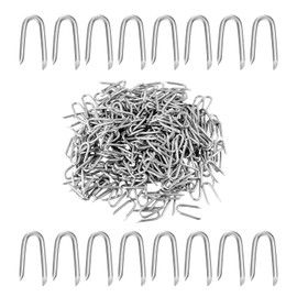 300 Pcs Galvanised U Nails, Steel Chicken Wire, Netting, U Shaped Nails for Wire Mesh Woven & Garden Mesh Fasteners