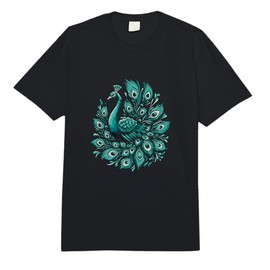 Beautiful Teal Feathers Peacock Comfort Colors Adult Heavyweight T-Shirt