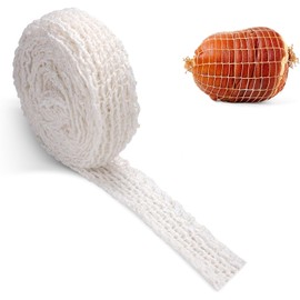 Flycppo Meat Net, Ham Net, White Rolled Roast Net, Roasting Net, Smoking Net for Storing, Hanging, Roasting, Cooking Meat Ham (5 m / Rolls, 16 Holes)