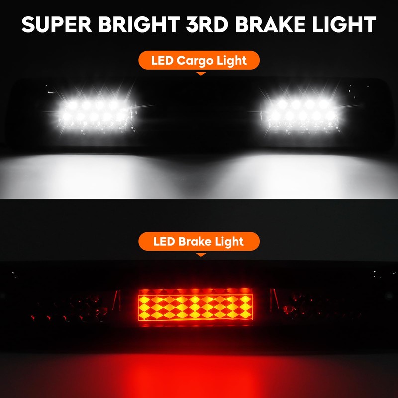 Tresound Tail Light + 3rd Brake Cargo Lamp for 2015-2022