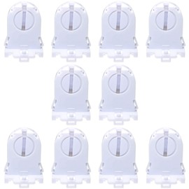 TAODAN 12pcs T8 Lamp Holder Non-Shunted Turn-Type UL Socket Tombstone Lampholder Medium Bi-pin Socket