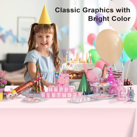 LIKAJON 3 Pack Rectangular Disposable Light Pink Tablecloth, Light Pink Plastic Table Cloths for Parties Disposable, 54x108 in Waterproof Tablecloth for Birthday Party Baby Shower Picnic Valentines