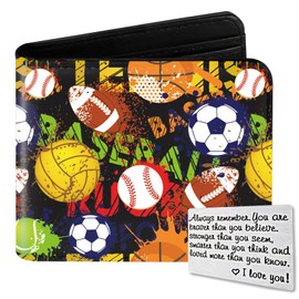 Roacap Teen Boys Wallet, Cool Wallets for Kids Son 9-12/8-10/8-12 with Card, Funny Leather Bifold RFID Blocking Purse Coin Pocket Id Window for Men Boy Male Youth Guys