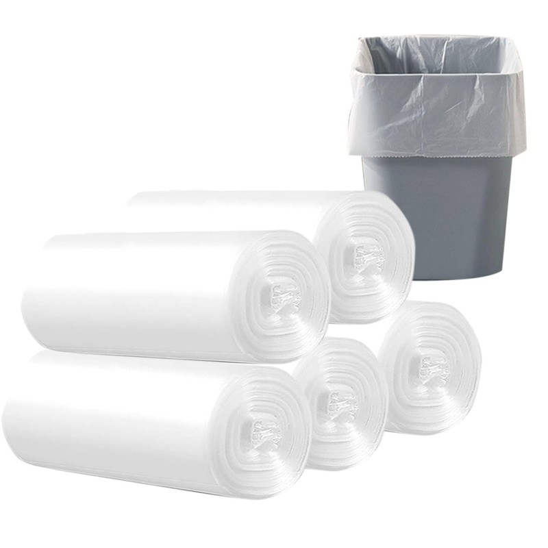 100 Count Small Trash Bags 4 Gallon Small Clear Garbage