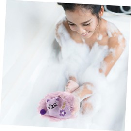 Housoutil 3sets Shower Accessories for Women Reusable Shower Loofah Back Scrubber Exfoliating Flowers 2pcs*3