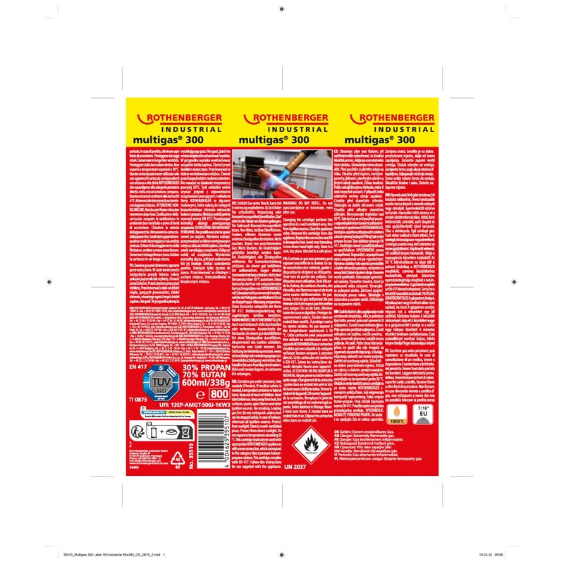 Rothenberger Multi Gas Value Pack – 2 x 600 ml