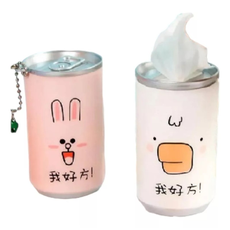 12 Lata Toallita Desmaquillante Húmeda Facial Cute Kawaii