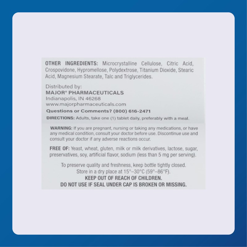Major Magnesium 500mg - Magnesium Oxide Tablets - Dietary Supplement