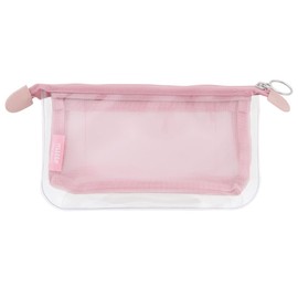 Sunstar Stationery S2319136 Mitte Pencil Case, Mesh, Flat, Smoky Pink