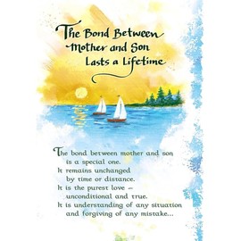 The Bond Between Mother And Son Lasts a Lifetime - Sentimental Verses Fold Out Keepsake Greeting Card (Mother and Son)