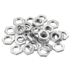 PATIKIL M8 x 1.0 Steel Hex Nuts, 30 Pack Metric Thread Zinc Plated Finished Hardware Nuts Screw Bolt Fasteners 2.5mm Height