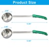 Hordion 4 Pcs Portion Control Serving Spoons Ladle Scoops (Green,